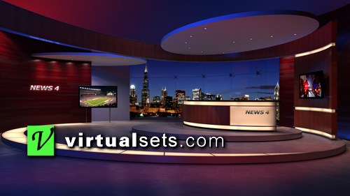 News 4 Wide Shot - New Virtual Set Design