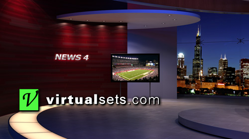 News 4 Left Stand-Up Shot - Customized Virtual Sets