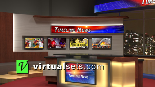Timeline News Left Shot - New Virtual Set Design